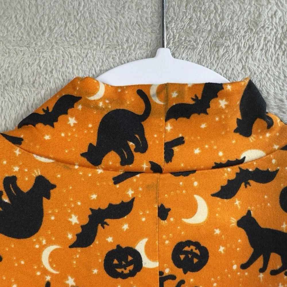 Halloween Dress Women's Size L 3/4 Sleeve Mock Neck Celebrate Together Pumpkin‎